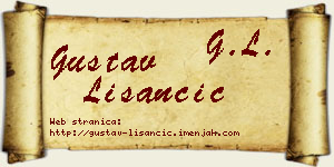 Gustav Lišančić vizit kartica